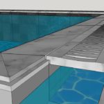 εσωτερική όψη μαρμάρινου καναλιού πισίνας (3d αναπαράσταση)